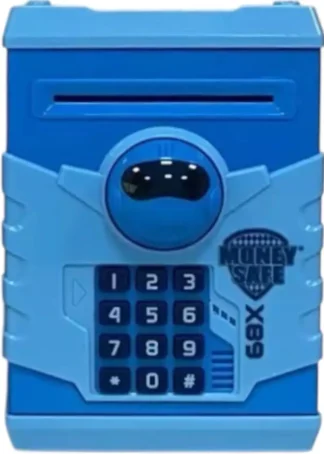 CAJA FUERTE ELECTRONICA CON ASA ROBOT AZUL