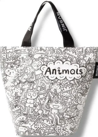 BOLSA WOVEN BAG PEQUEÑA 35X31X15CM PP ANIMALS