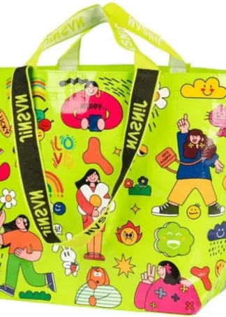 BOLSA WOVEN BAG GRANDE 54X35X20CM PP GIRLS TIME