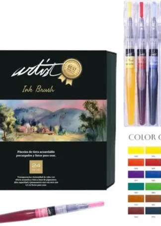 ESTUCHE 24 PINCEL DE TINTA ACUARELABLE ARTIST BRUSH
