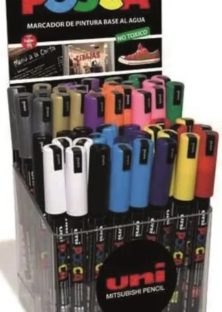 EXP 48 MARCADOR UNI-POSCA PC1MR PUNTA 0,7MM COLORES SURT.