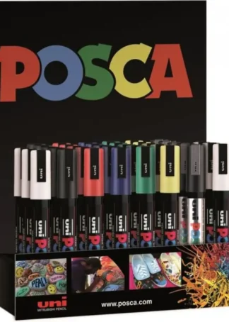 EXP 36 MARCADOR UNI-POSCA PC5M PUNTA 1,8-2,5MM COLORES SURT