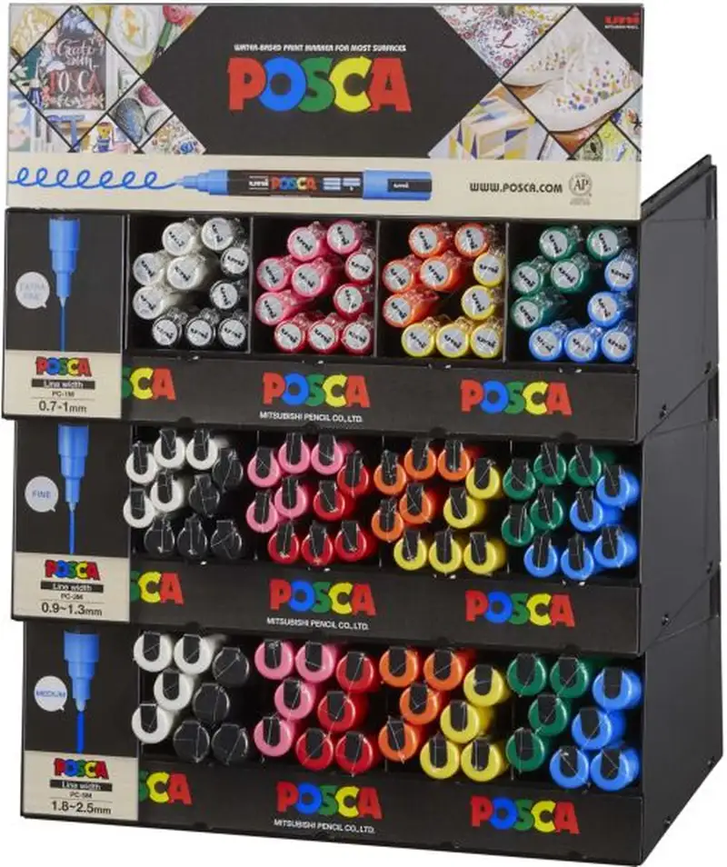 CONTENIDO EXPOSITOR SOBREMESA POSCA 112