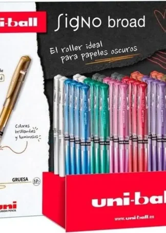 EXP 36 BOLIGRAFO UNI-BALL SIGNO BROAD UM-153 COLORES METAL