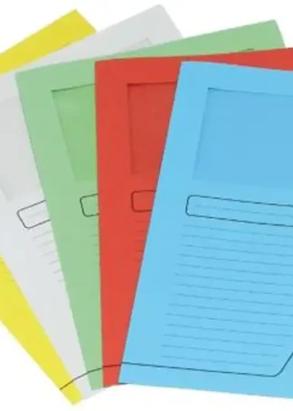 PAQ/25 SUBCARPETA CON VENTANA Fº 160G COLOR VERDE