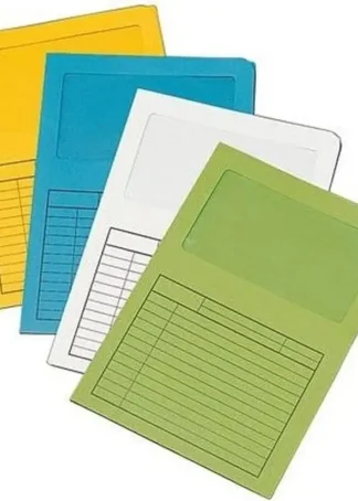 PAQ/25 SUBCARPETA CON VENTANA Fº 160G COLOR AMARILLO