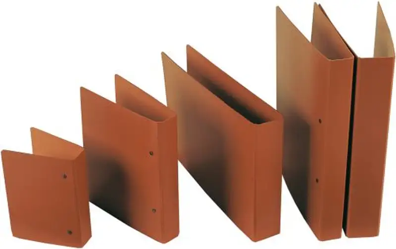 CARPETA Fº 2 ANILLAS 40MM CARTON CUERO