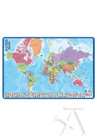 LAMINA DIDACTICA MAPA MUNDO PVC 40X59,5CM