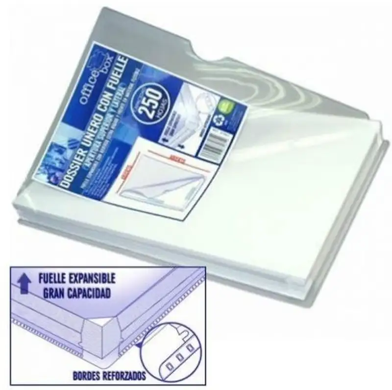 PAQ/5 FUNDAS MULTITALADRO LATERAL CON FUELLE A4 PP TRANSP.