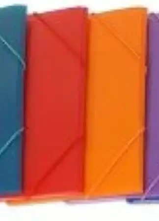 PAQ/10 CARPETA RECIBO GOMAS Y SOLAPAS SUPRA PP COLORES SURT