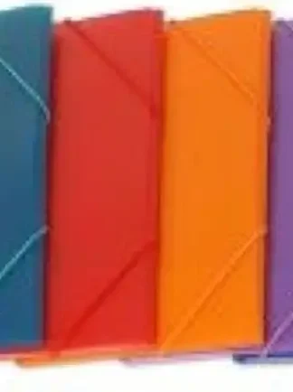 PAQ/10 CARPETA A5 GOMAS Y SOLAPAS SUPRA PP COLORES SURTIDOS