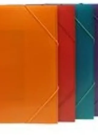 PAQ/10 CARPETAS A4+ GOMAS Y SOLAPAS PP COLORES SURTIDOS