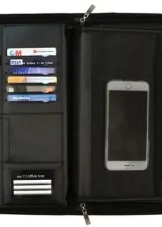 PORTAFOLIOS 4 ANILLAS 25MM C/CIERRE DE CREMALLERA NEGRO