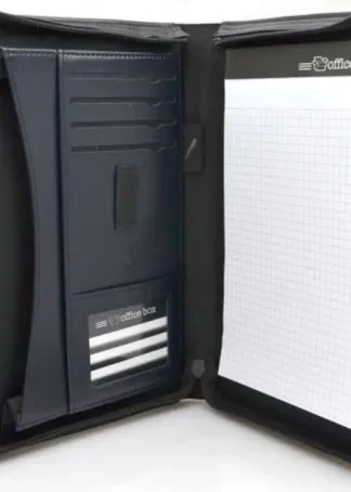 PORTAFOLIO A5 CON CREMALLERA AZUL OSCURO 25.5X18.5X3 CM