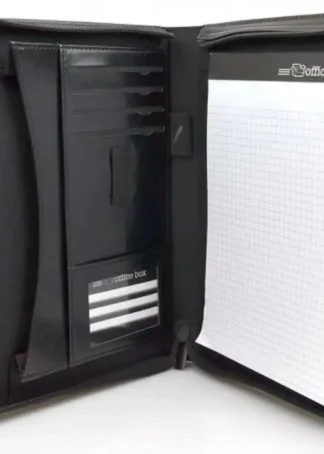 PORTAFOLIO A5 CON CREMALLERA NEGRO 25.5X18.5X3 CM