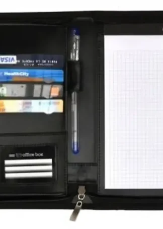 PORTAFOLIO DYNAMIC A5 CON CIERRE DE CREMALLERA NEGRO