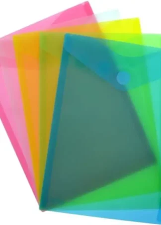 PAQ/10 BOLSA A4+ V-LOCK 240X335 MM VELCRO CRISTAL