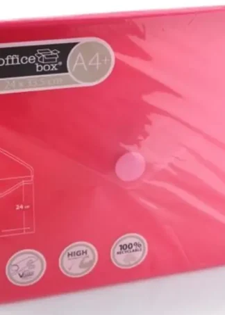 PAQ/10 CARPETA SOBRE A4+ V-LOCK 240X335 MM VELCRO ROJO