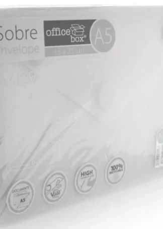 PAQ/10 SOBRE A5 V-LOCK 180X250 MM VELCRO COLOR TRANSPARENTE