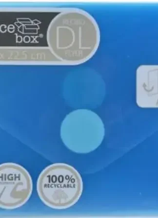 PAQ/10 SOBRE DL V-LOCK 125X225 MM VELCRO COLOR AZUL