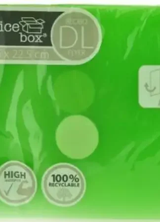 PAQ/10 SOBRE DL V-LOCK 125X225 MM VELCRO COLOR VERDE