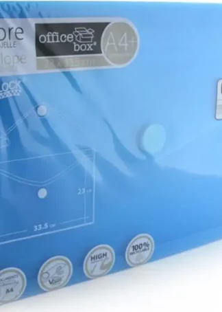 PAQ/10 CARPETA SOBRE FUELLE A4+ 250X335X300 VELCRO AZUL