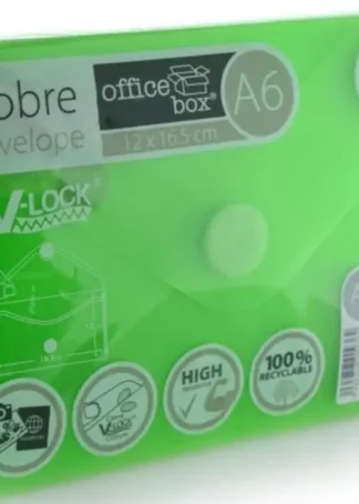 PAQ/10 SOBRE A6 V-LOCK 120X160 MM VELCRO COLOR VERDE