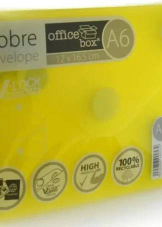 PAQ/10 SOBRE A6 V-LOCK 120X160 MM VELCRO COLOR AMARILLO