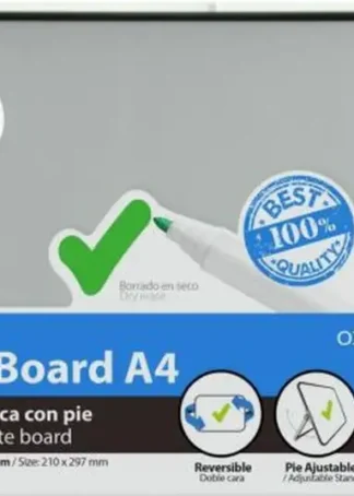 PIZARRA BLANCA A4 MAGNETICA CON PIE