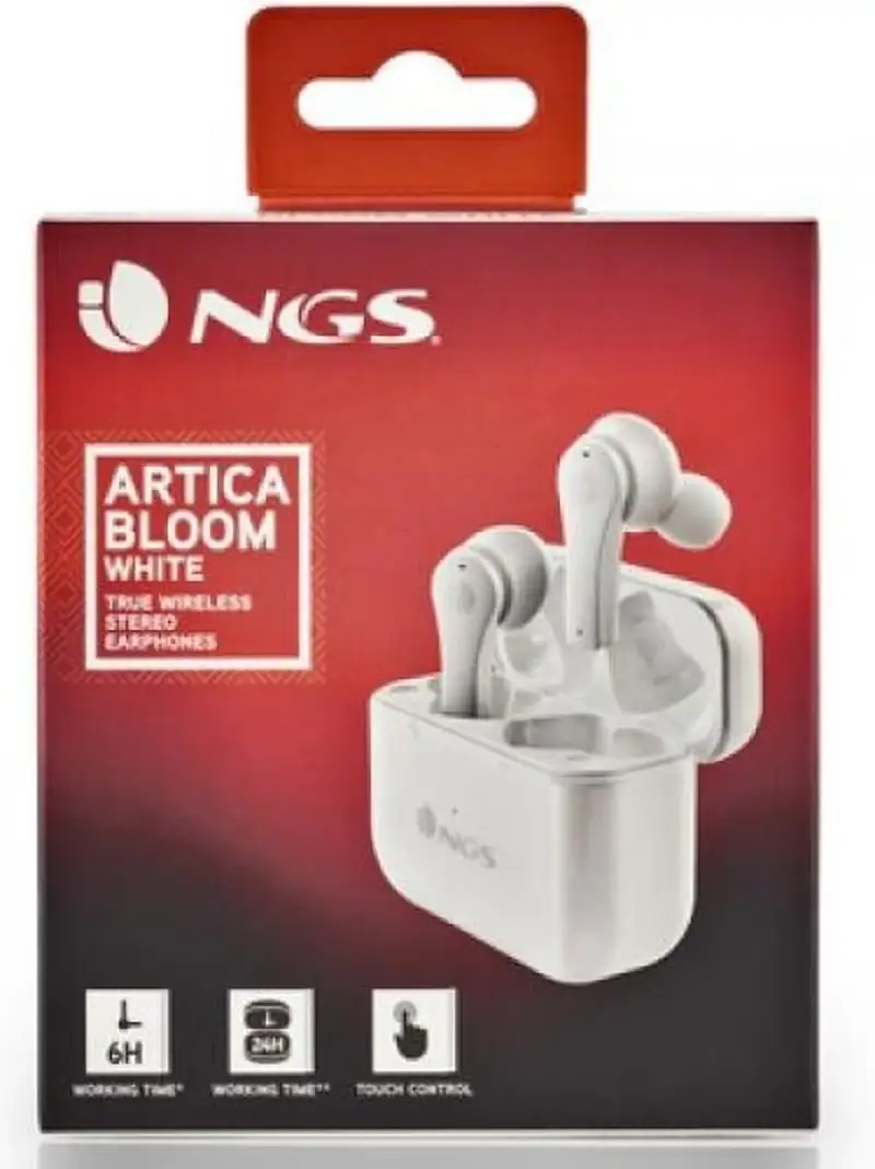 AURICULARES INALAMBRICOS BLANCOS 24 HRS AUTONOMIA CARGA USB