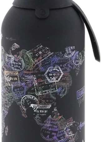 BOTELLA TERMICA 500ML BLACK STAMP MAP