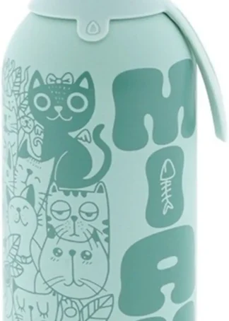 BOTELLA TERMICA 500ML MINT MIAU CATS