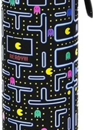 BOTELLA 600ML CON ALTAVOZ BLACK GAMER PACMAN