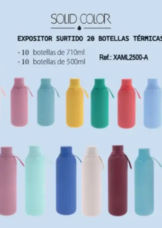 EXPOSITOR 20 BOTELLAS 10 DE 710ML Y 10 500 ML MONOCOLOR