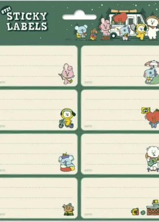 ETIQUETAS ADHESIVAS BT21 OUTDOOR WEEKEND