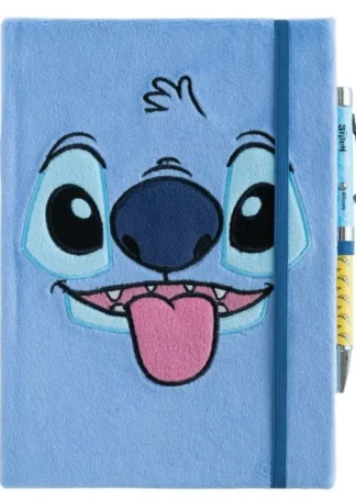 CUADERNO TAPA FELPA A5 PREMIUM CON BOLIGRAFO STITCH