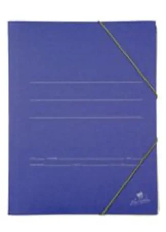 PAQ/20 CARPETA CARTON 4º GOMAS Y SOLAPAS AZUL