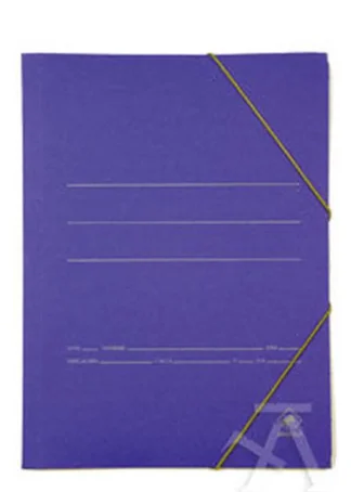 PAQ/20 CARPETA CARTON Fº GOMAS Y SOLAPAS AZUL