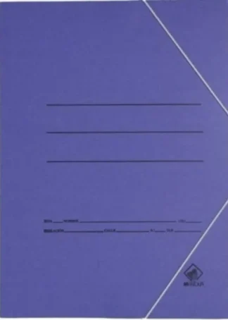 PAQ/20 CARPETA CARTON Fº GOMAS SIN SOLAPAS AZUL