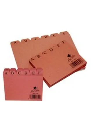 INDICE FICHEROS CARTON CUERO A-Z 95X65MM Nº1