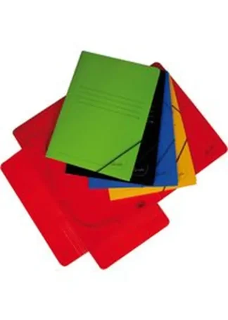 PAQ/20 CARPETA CARTON Fº GOMAS Y SOLAPAS COLORES SURTIDOS