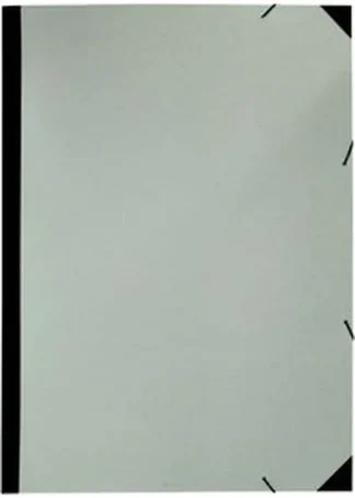 CARPETA DIBUJO A3 CARTON GRIS GOMAS SIN SOLAPAS LOMO TELA