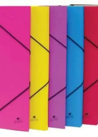 CARPETA Fº GOMAS Y SOLAPAS CARTON FORRADO COLOR ROJO