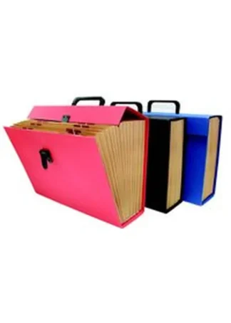 MALETIN FUELLE Fº CARTON FORRADO NEGRO EN GELTEX A-Z/1-31