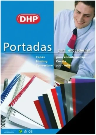 PACK 100 PORTADA A4 PP 300 MICRAS COLOR NEGRO DHP