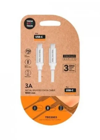 BLISTER CABLE DE DATOS DOBLE USB-C 1M COLOR GRIS