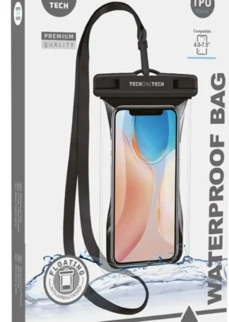 FUNDA IMPERMEABLE AL AGUA FLOTANTE TPU IPX8 NEGRA