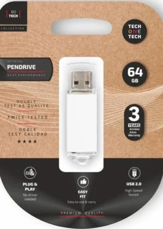 PENDRIVE 64GB 2.0 BASIC BLANCO