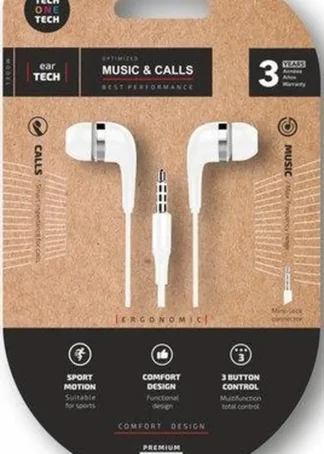 AURICULARES SOFT EARTECH WHITE INTRAUDITIVOS JACK