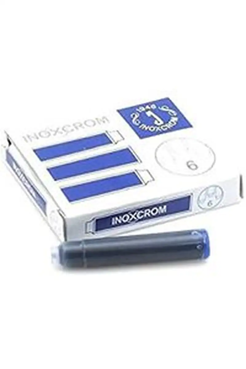 ESTUCHE 6 CARTUCHOS TINTA AZUL PARA PLUMA